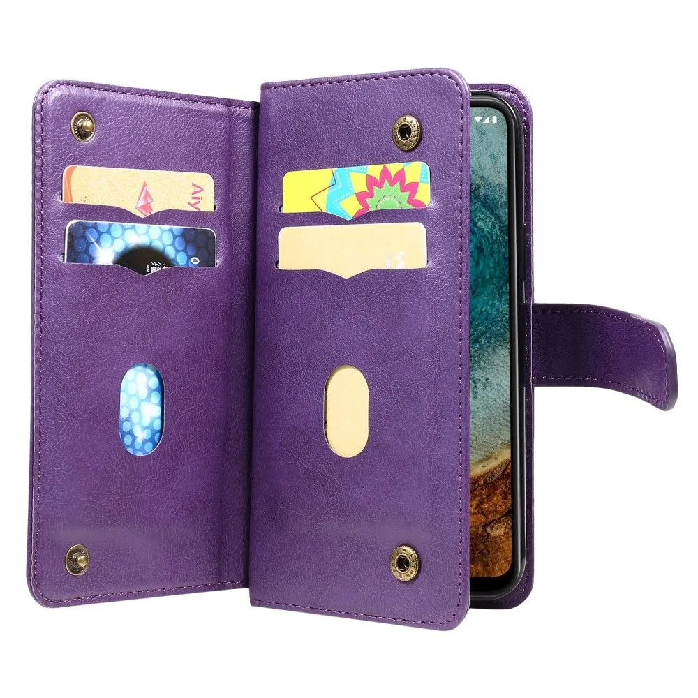 10-slot wallet case for Nokia X10 / X20 - Purple