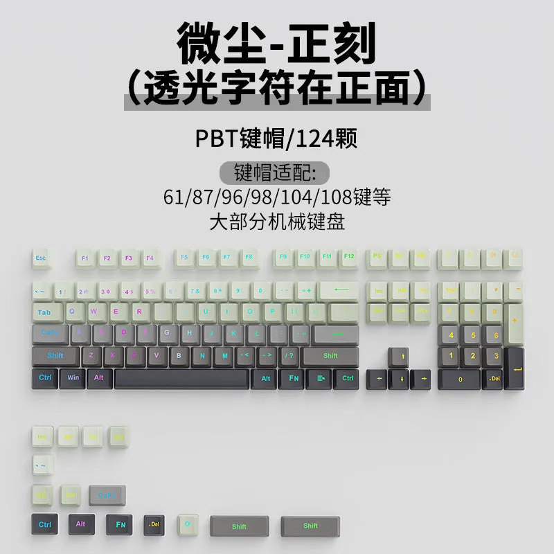 108 Key PBT Keycaps Keyboard with Waterproof Function, Mechanical Axis, Blue Light and No Hand Grip