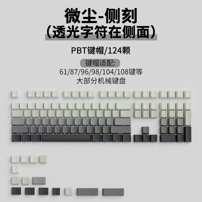 108 Key PBT Keycaps Keyboard with Waterproof Function, Mechanical Axis, Blue Light and No Hand Grip