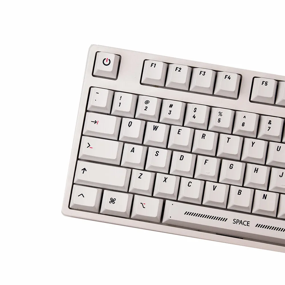 131 Keys Minimalist White PBT Keycap Set Sublimation Cherry Profile DIY Custom Keycaps for Mechanical Keyboards