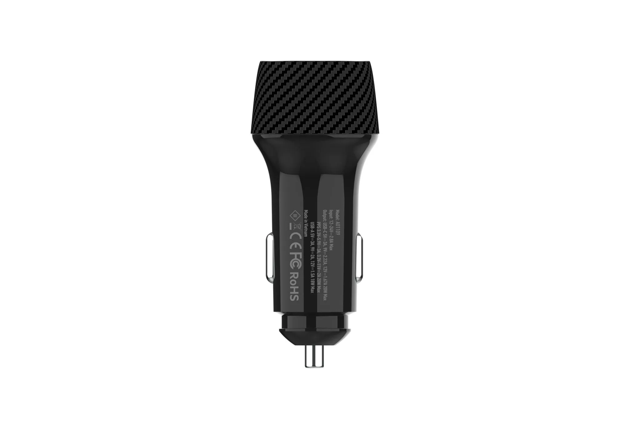 20W Dual Port Car Charger, USB-A & USB-C Outputs*