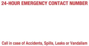 24-HOUR EMERGENCY CONTACT NUMBER SIGN