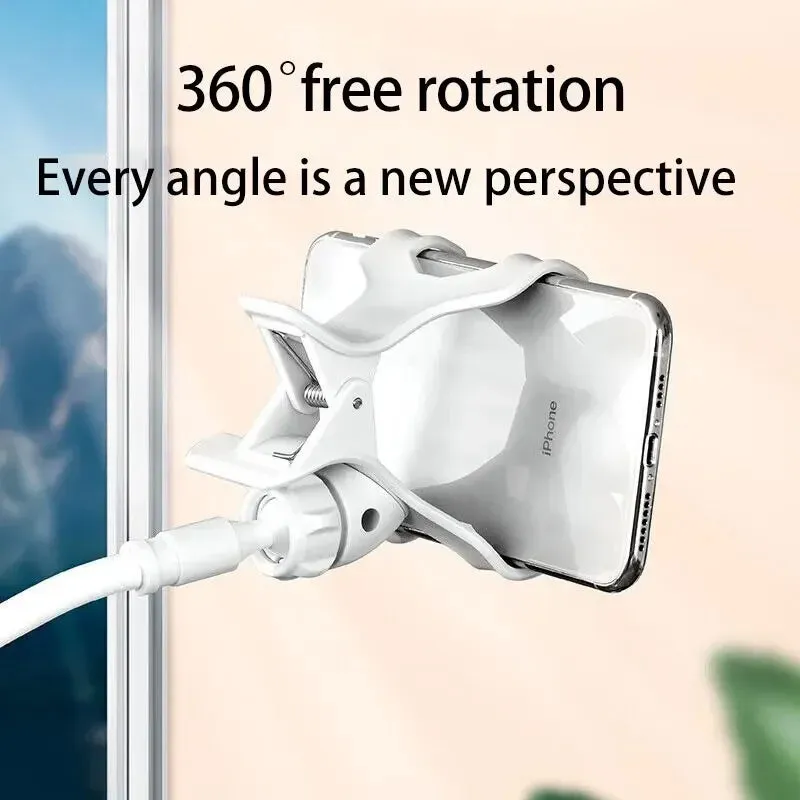 360 Clip Mobile Phone Holder Stand Portable Flexible Lazy Bed Desktop Bracket Desk Mount Stand For iPhone Samsung Xiaomi 70cm