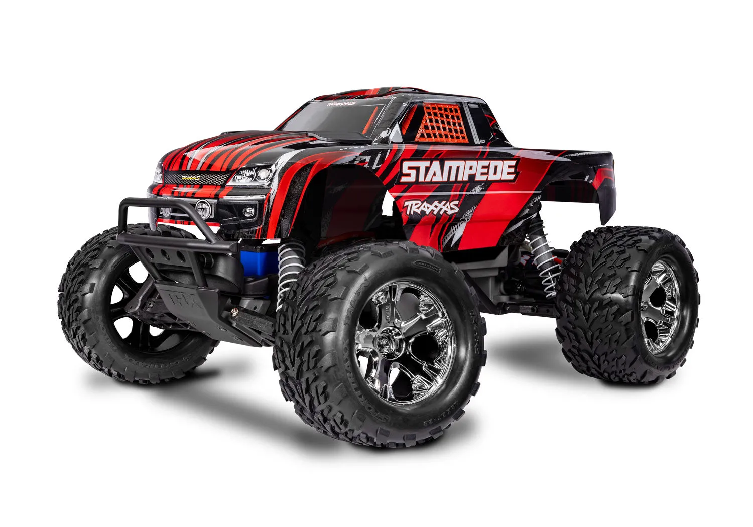 36254-8 Stampede: 1/10 Scale Monster Truck 2WD HD w/USB-C Red