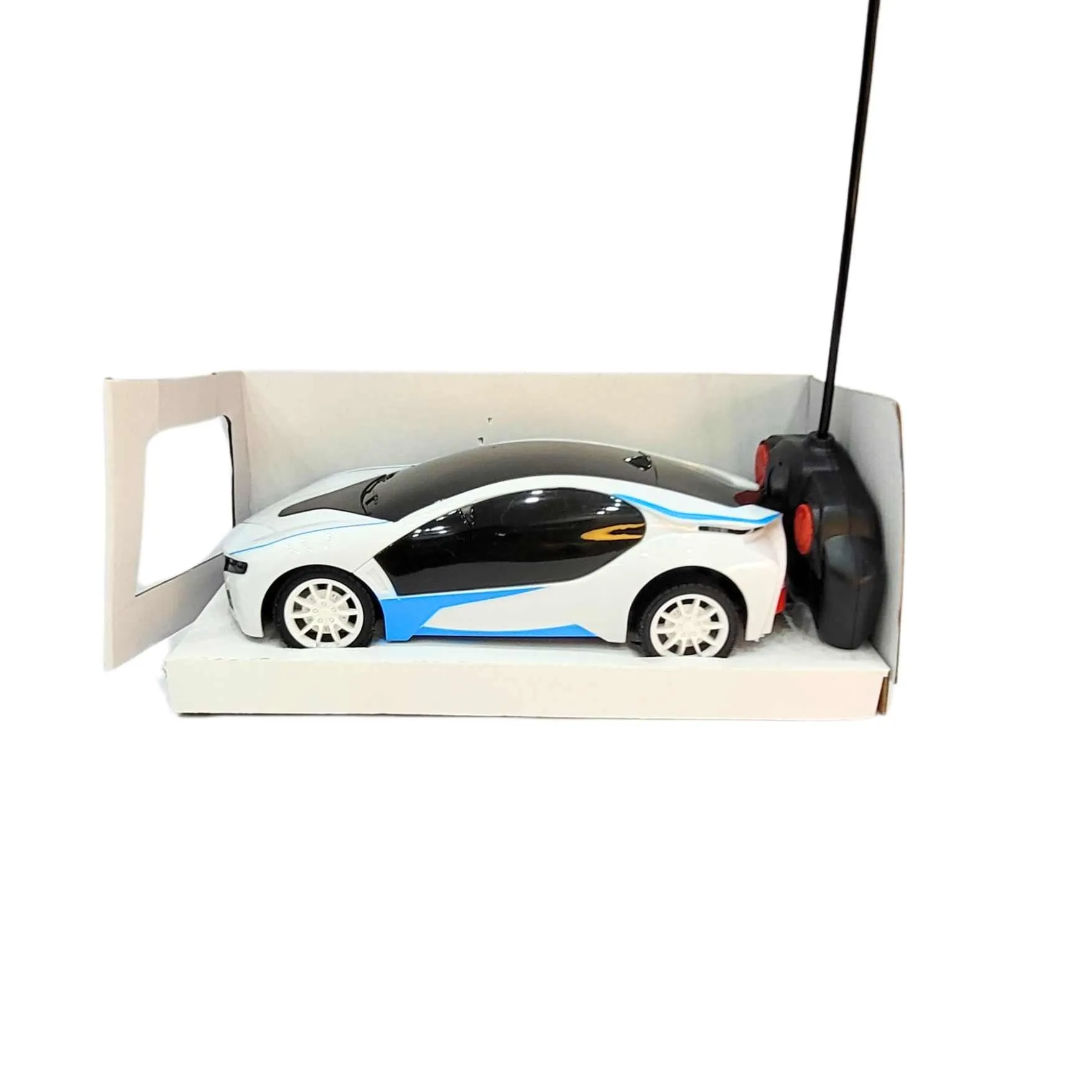 3D Lighted Car | Vibrant Glossy White