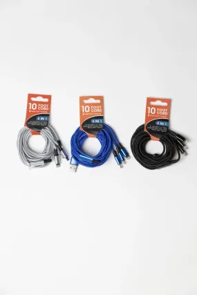 3in1 10ft Charging Cable * Final Sale*