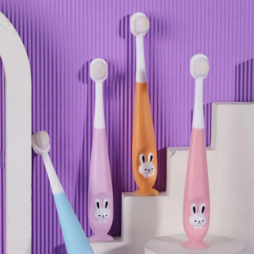 [6-Pack] Maya & Friends Ultra Fine Nano Bristle Kids Toothbrush With Case - 4 Color