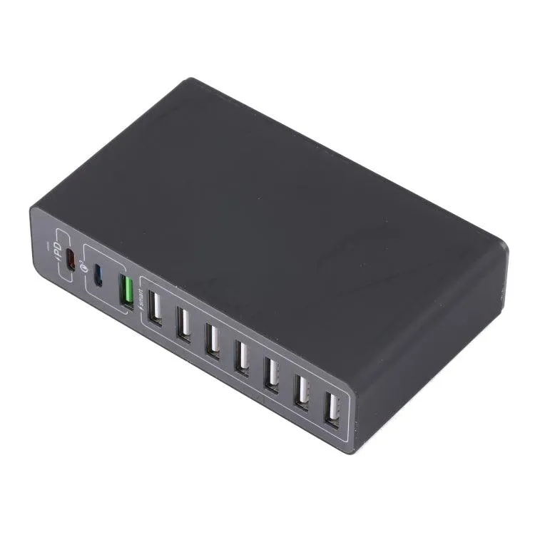 65W 10-in-1 USB Smart Fast Charge Station with QC3.0