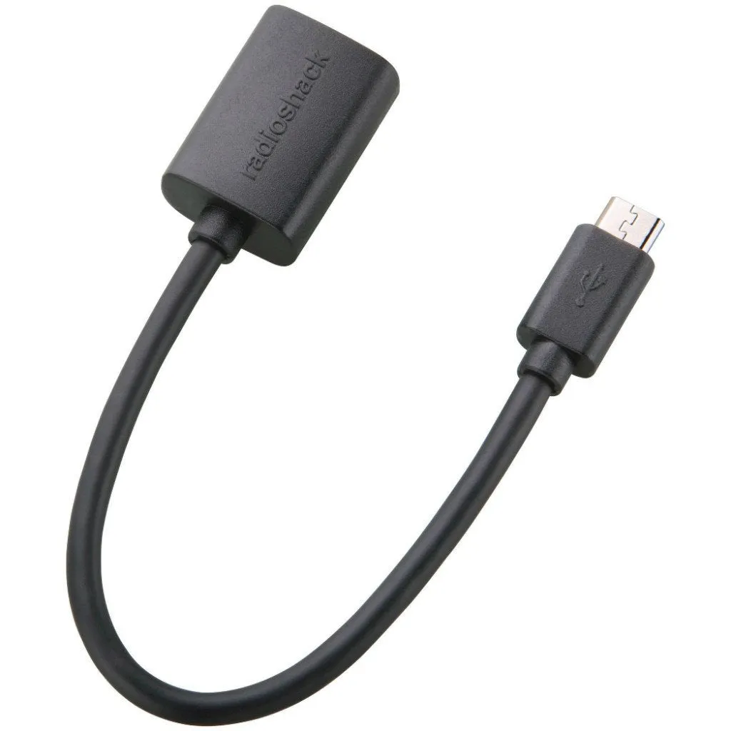 6" Micro USB Male to USB-A Female On-the-Go (OTG) Cable