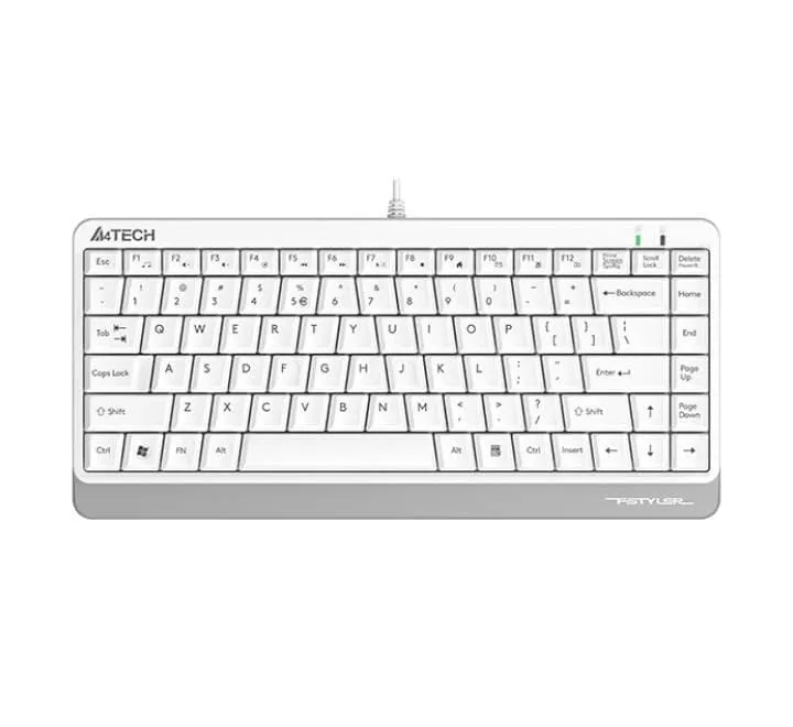 A4Tech FKS11 Fstyler Compact Size Mini USB Keyboard (White)