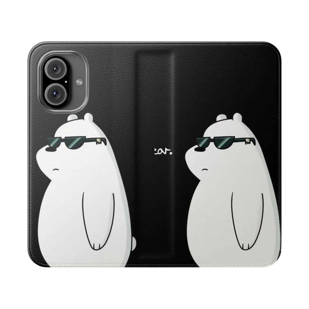 Adorable Ice Bear Flip Cover Phone Case for We Bare Bears Fans