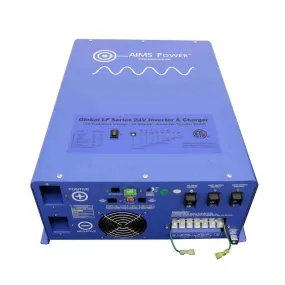 AIMS Power 4000 Watt 24 Volt Pure Sine Inverter Charger | Single Phase 120VAC Output