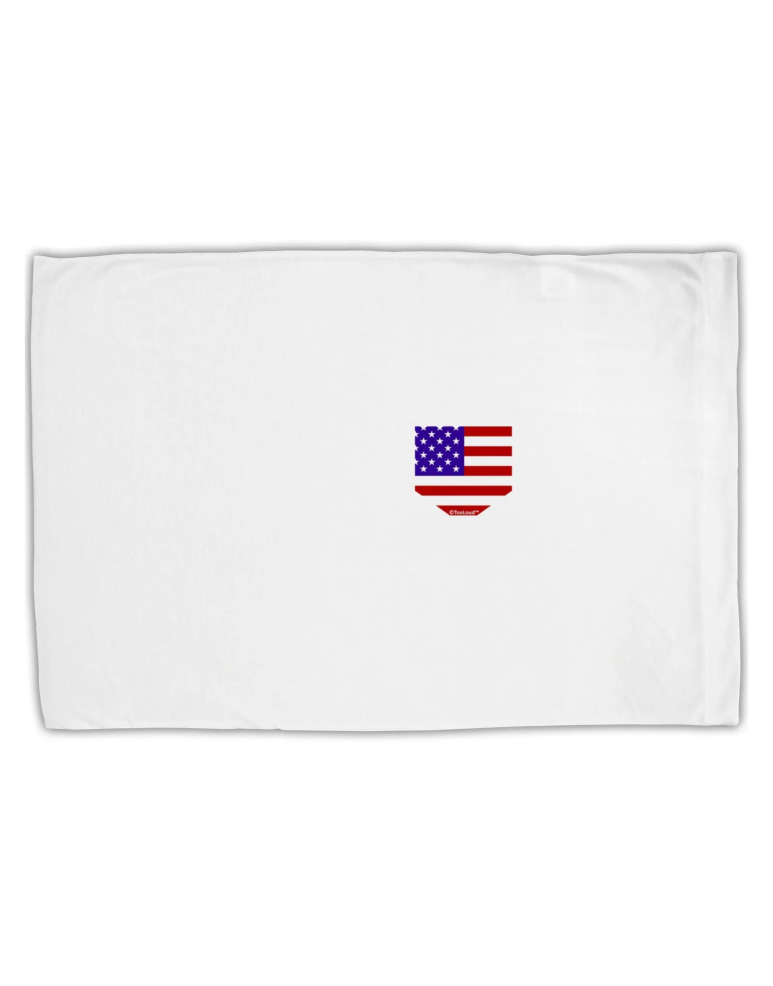 American Flag Faux Pocket Design Standard Size Polyester Pillow Case by TooLoud