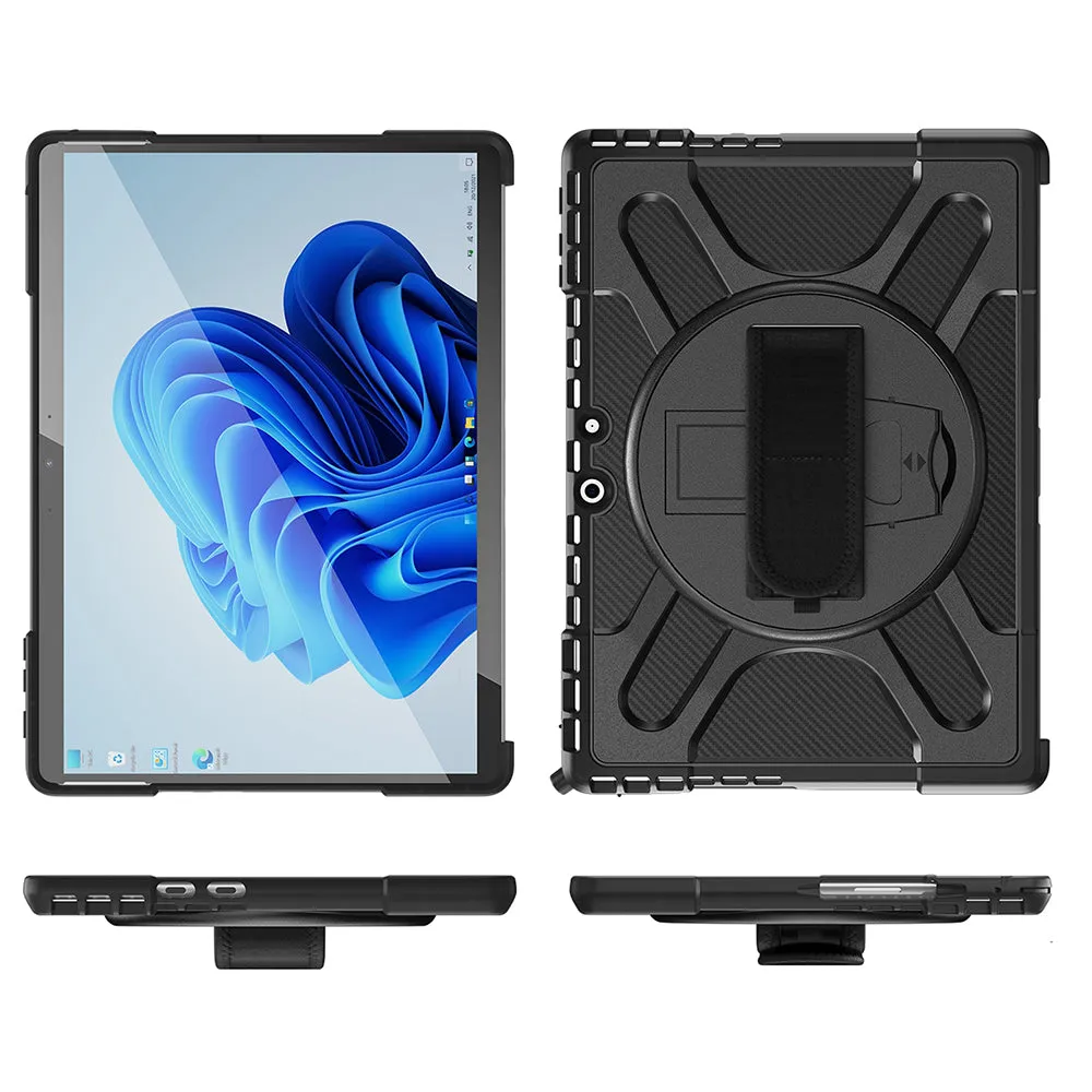 AMZER TUFFEN Case with 360 Degree Rotating Holder with Hand Strap For MicroSoft Surface Pro 9 (13 inch)