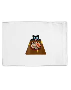 Anime Cat Loves Sushi Standard Size Polyester Pillow Case by TooLoud