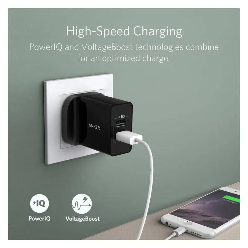 Anker 24W 2Port USB Charger (Black)