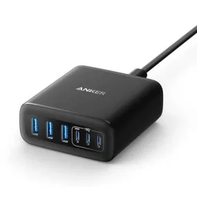 Anker 6-Port Charger - 112W / USB-A / USB-C / Black