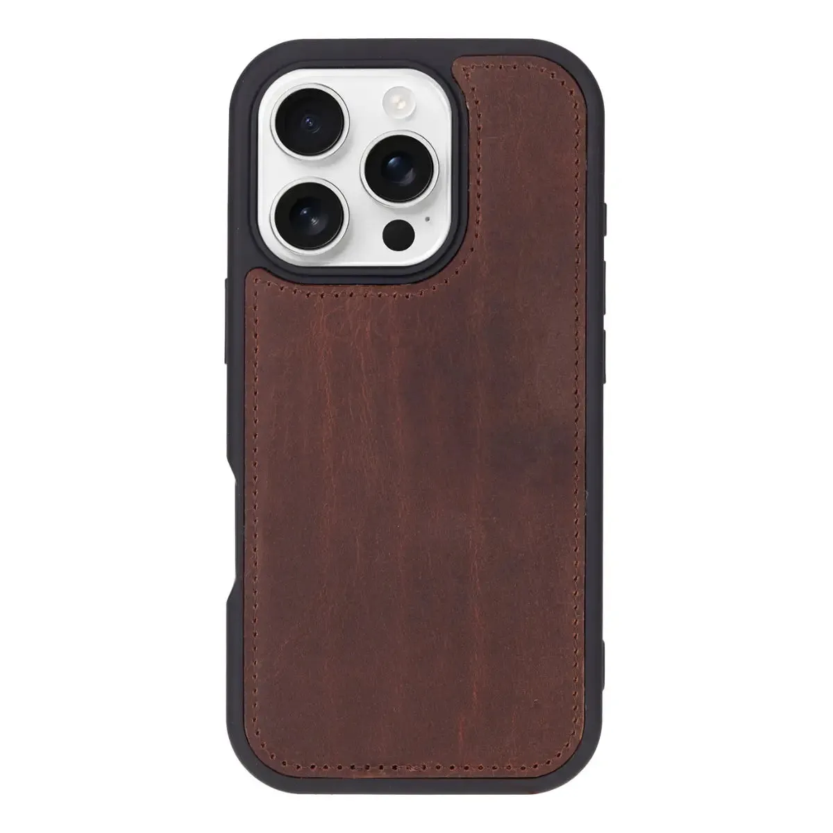 Antic Brown Leather iPhone 16 Pro Max Wallet Case