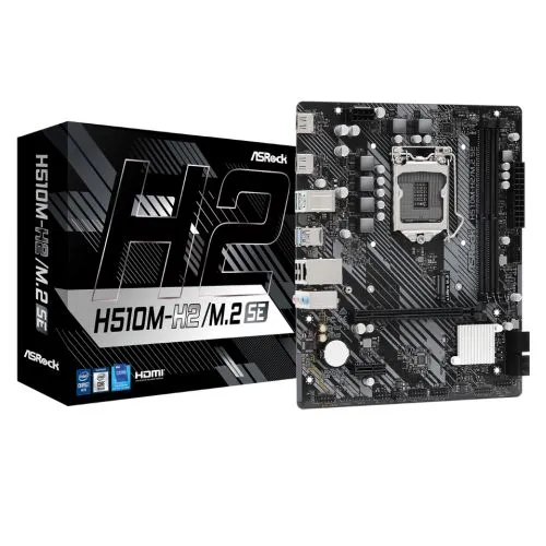 Asrock H510M-H2/M.2 SE Motherbaord, Intel H510, LGA 1200, Micro ATX, DDR4, HDMI, M.2, 10th & 11th Gen Support