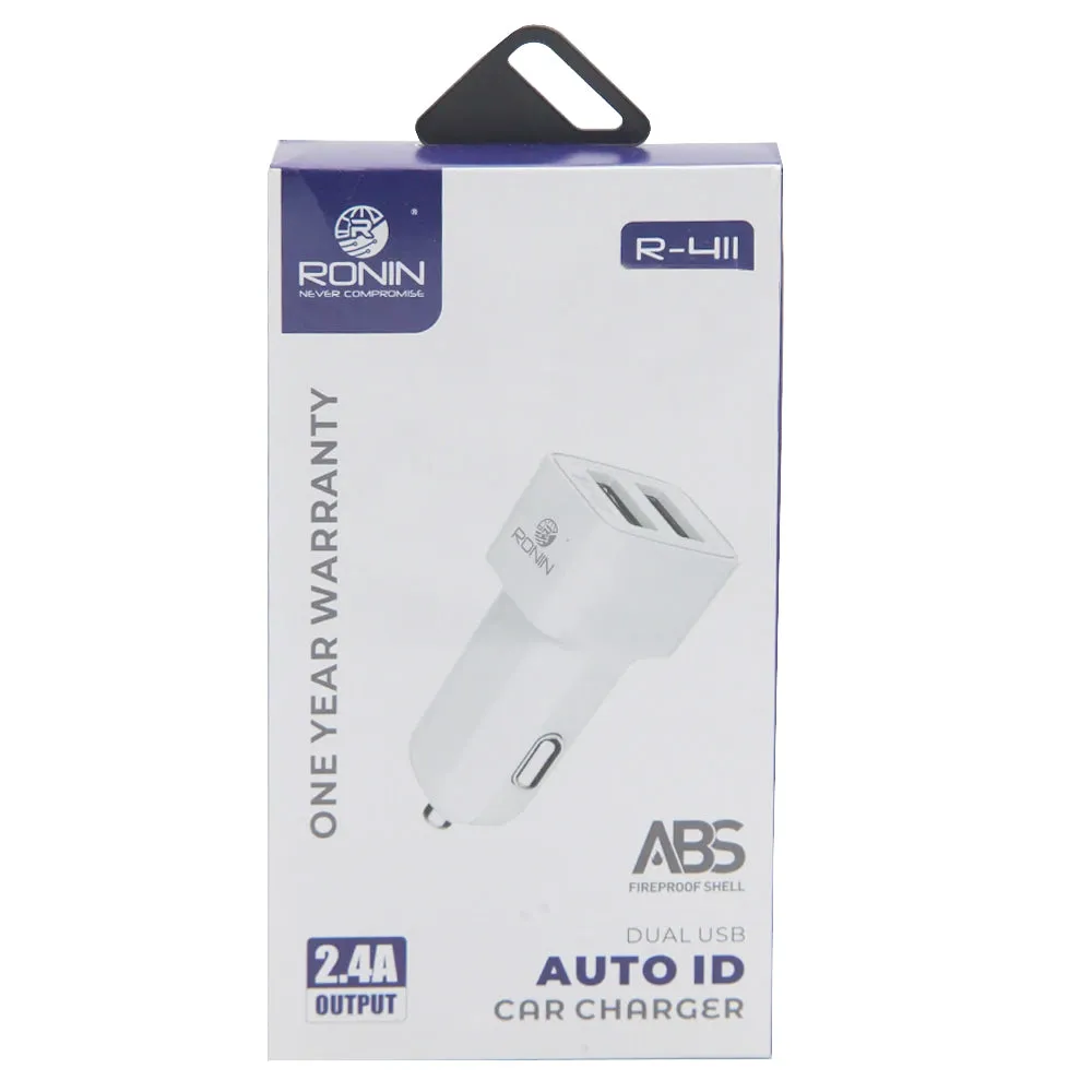 Auto ID Dual USB Car Charger  R-411 - 2.4A