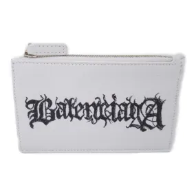 Balenciaga Leather Card Case White