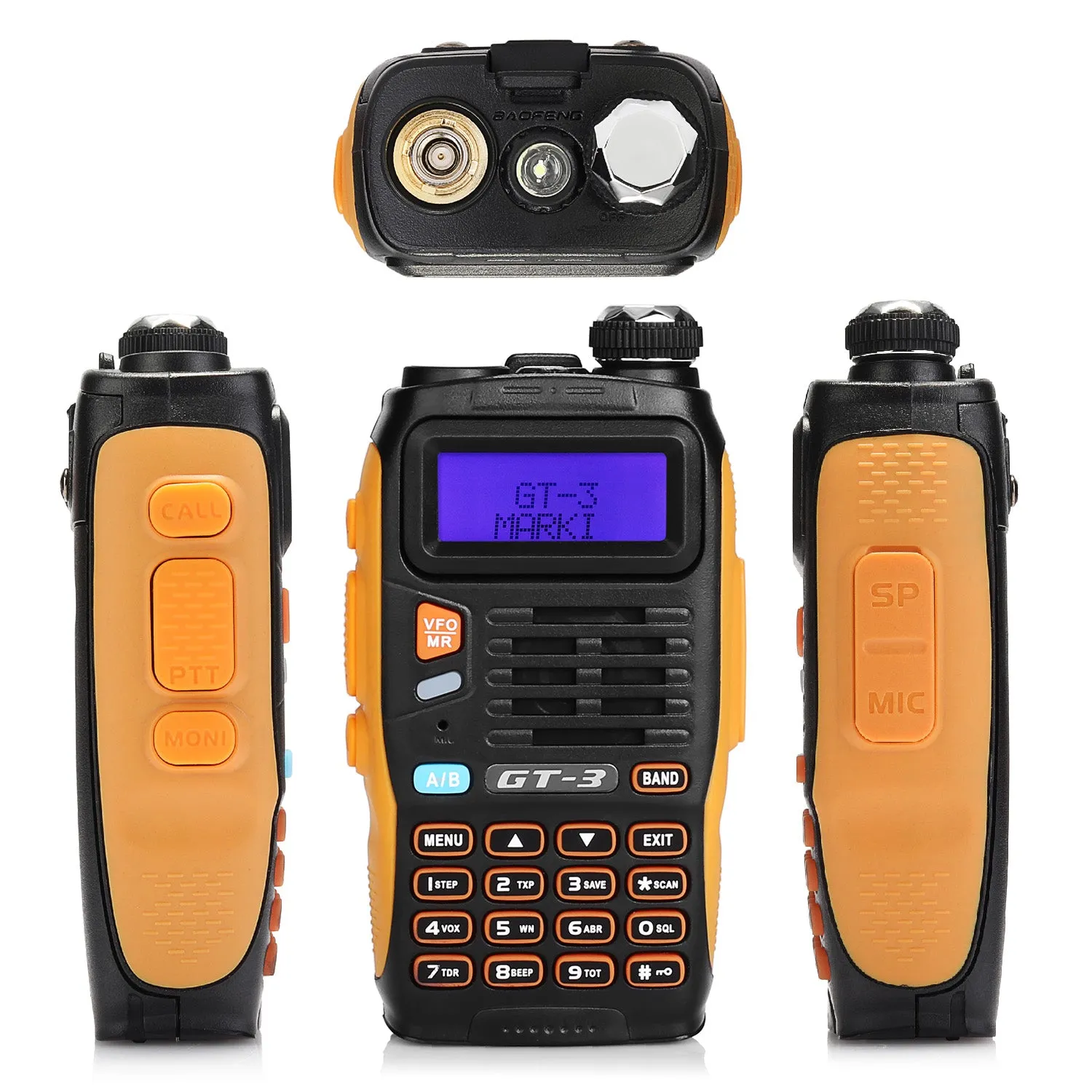 Baofeng GT-3 Mark II [2 Pack] | Dual Band | 5W | Better Antenna | VOX | Flashlight [DISCONTINUED]