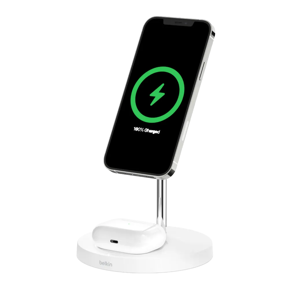 Belkin BOOSTCHARGE PRO 2-in-1 Wireless Charger Stand With MagSafe 15W