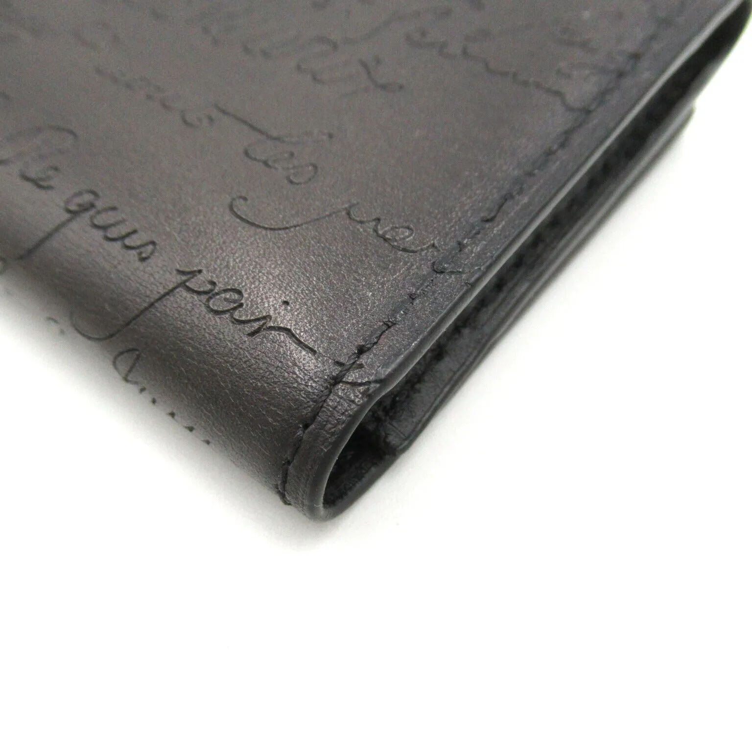 Berluti Leather Card Case Black