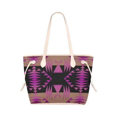 Between the Mountains Berry Clover Canvas Tote Bag