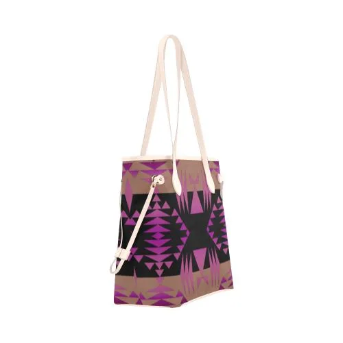 Between the Mountains Berry Clover Canvas Tote Bag