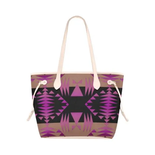 Between the Mountains Berry Clover Canvas Tote Bag