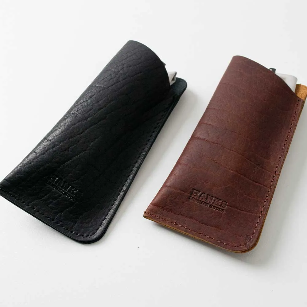 Bison Leather Eyeglass Case