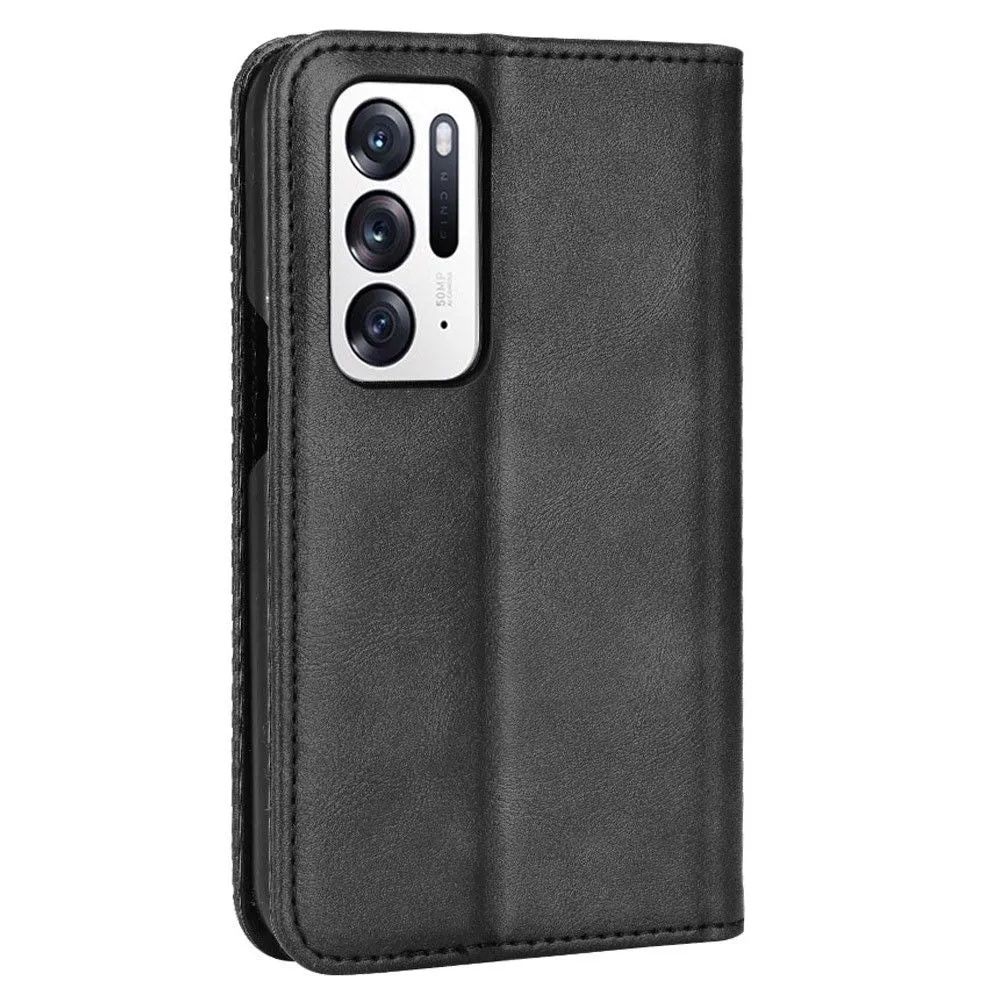 Bofink Vintage Oppo Find N leather case - Black