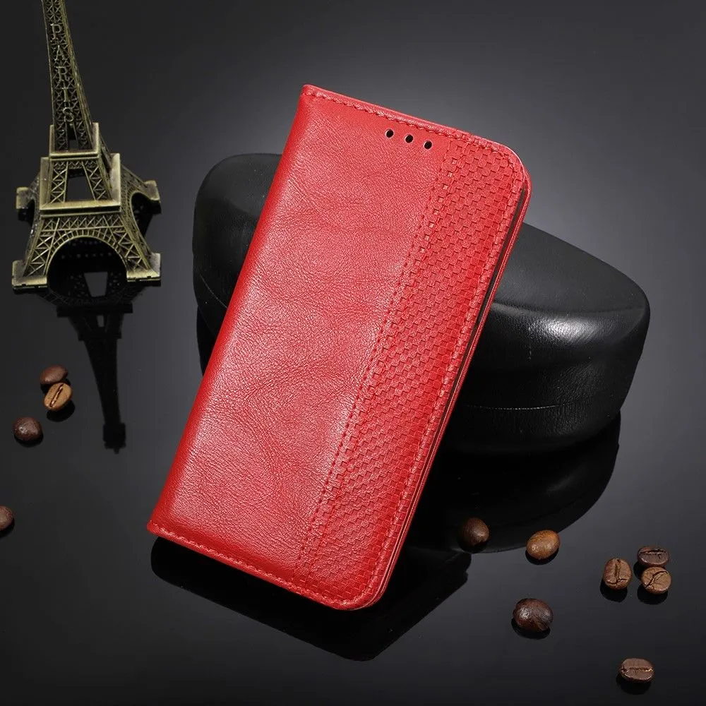 Bofink Vintage Realme 8i leather case - Red