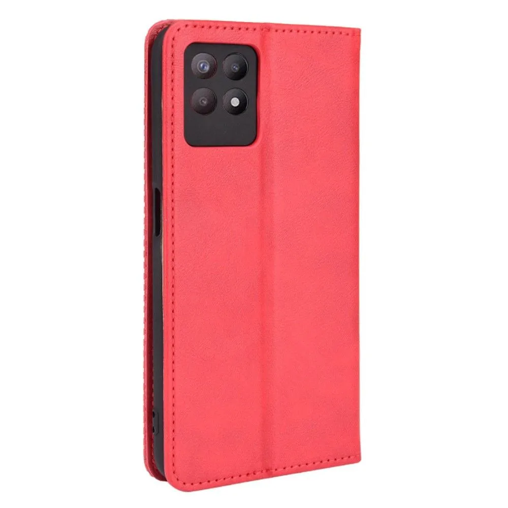 Bofink Vintage Realme 8i leather case - Red