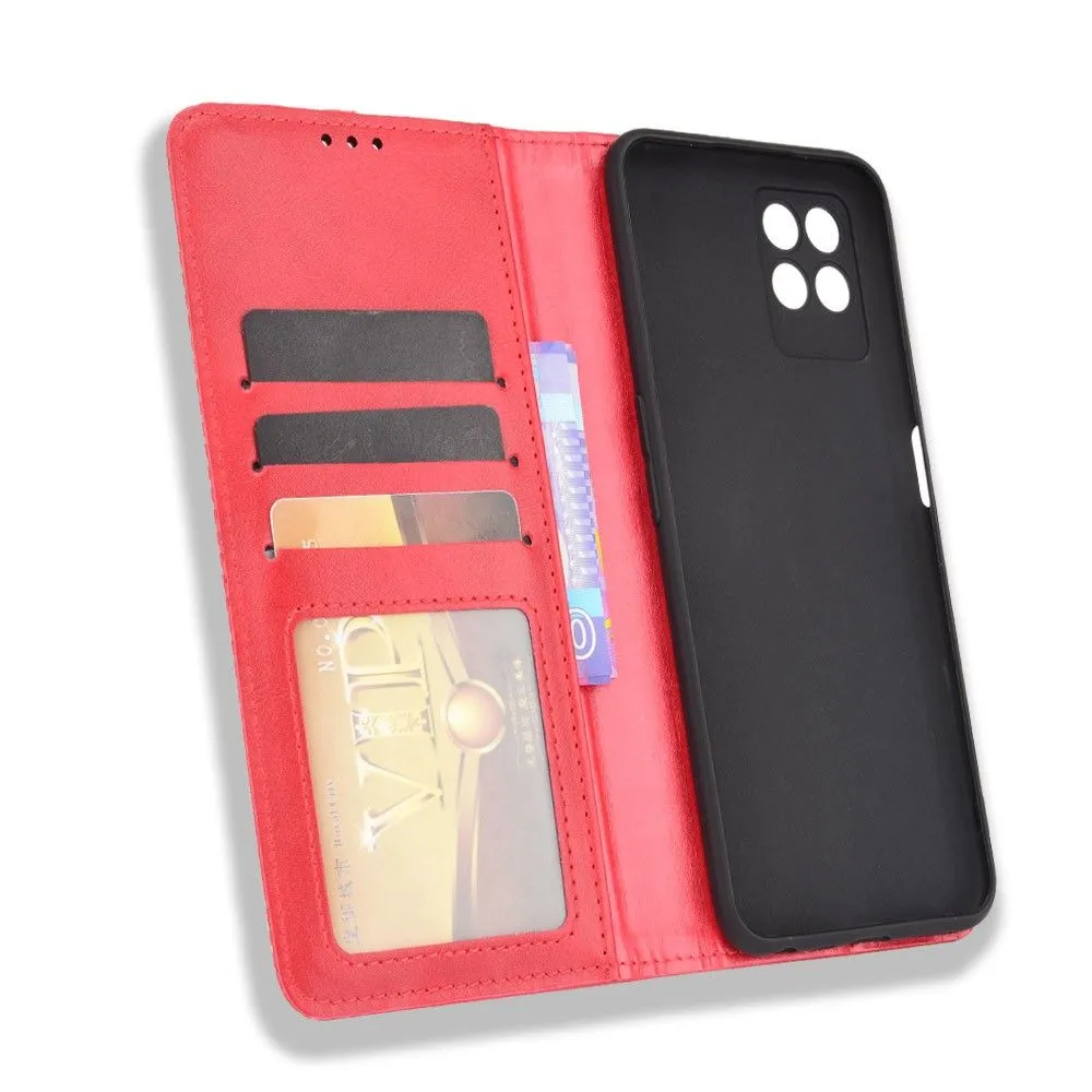 Bofink Vintage Realme 8i leather case - Red