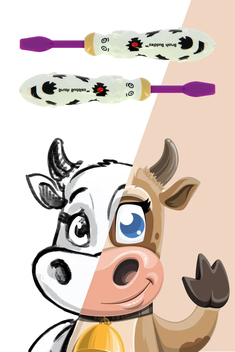 Brush Buddies Talkin Moo Reece (Cow)Toothbrush