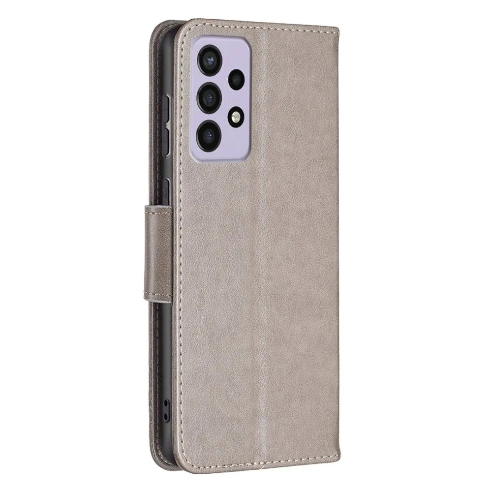 Butterfly Samsung Galaxy A73 flip case - Grey