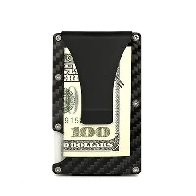 Carbon Fiber RFID Case with Money Clip