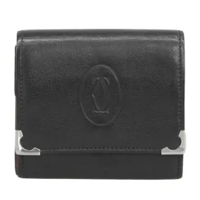 Cartier Leather Coin Case Black