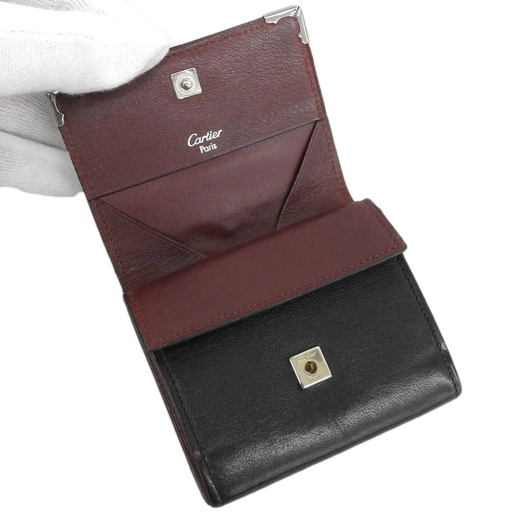 Cartier Leather Coin Case Black