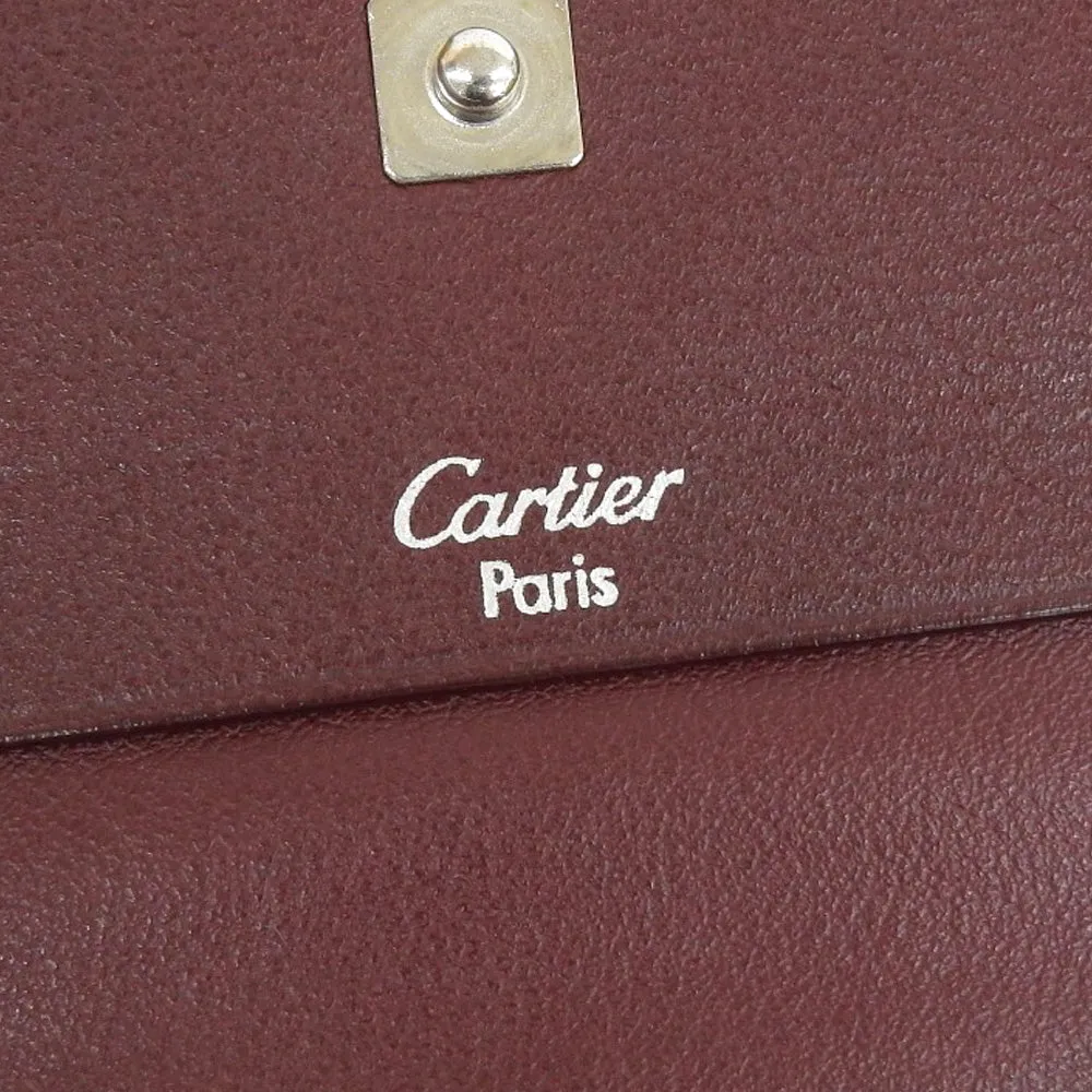 Cartier Leather Coin Case Black