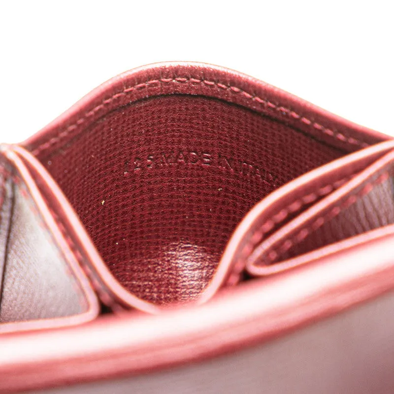 Cartier Leather Coin Case Wine Red