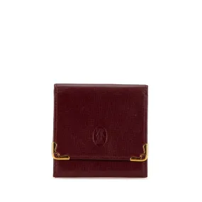 Cartier Leather Coin Case Wine Red