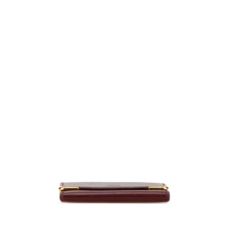 Cartier Leather Coin Case Wine Red