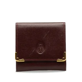 Cartier Must Line Leather Coin Case Bordeaux