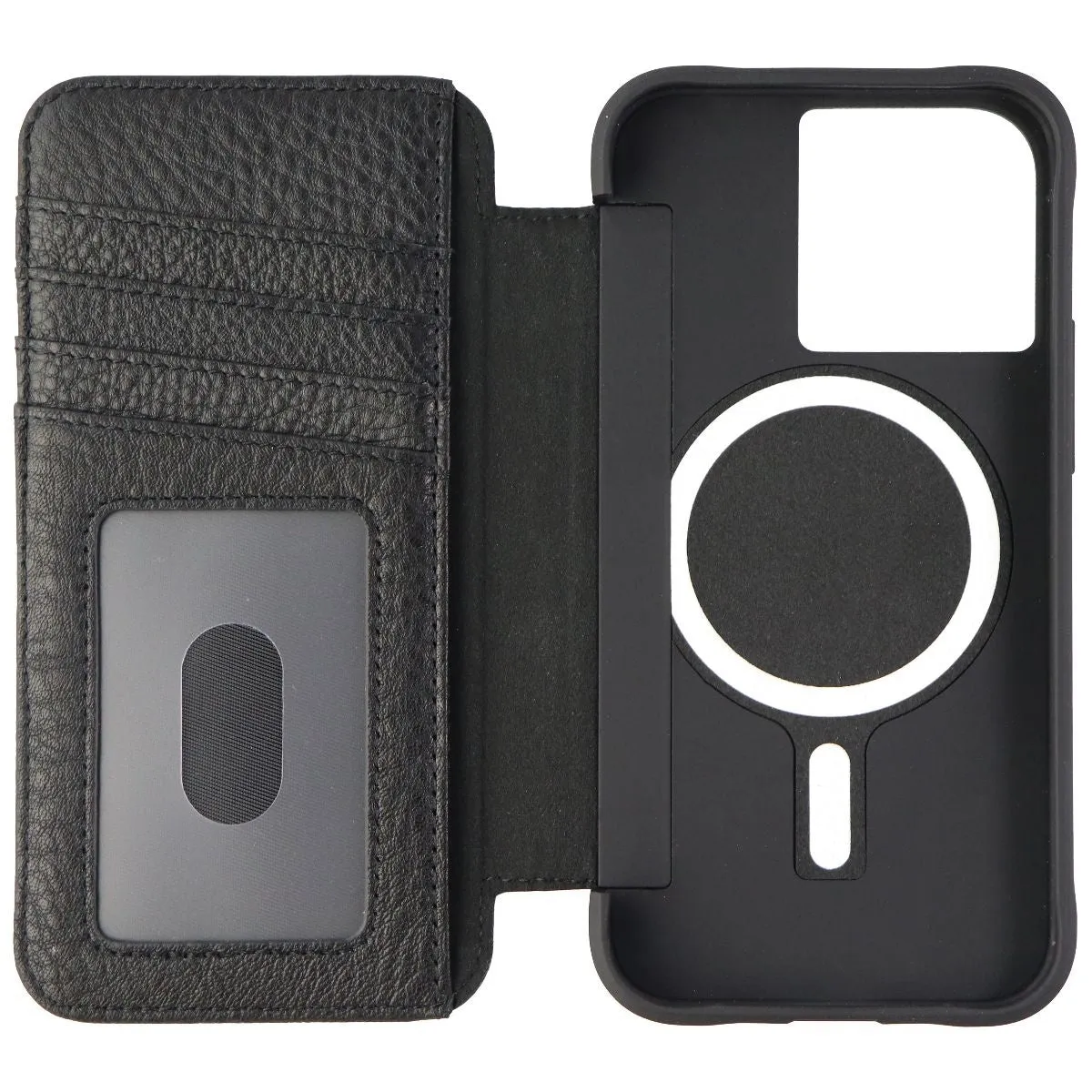 Case-Mate Leather Tough Wallet Folio for MagSafe for iPhone 13 Pro - Black