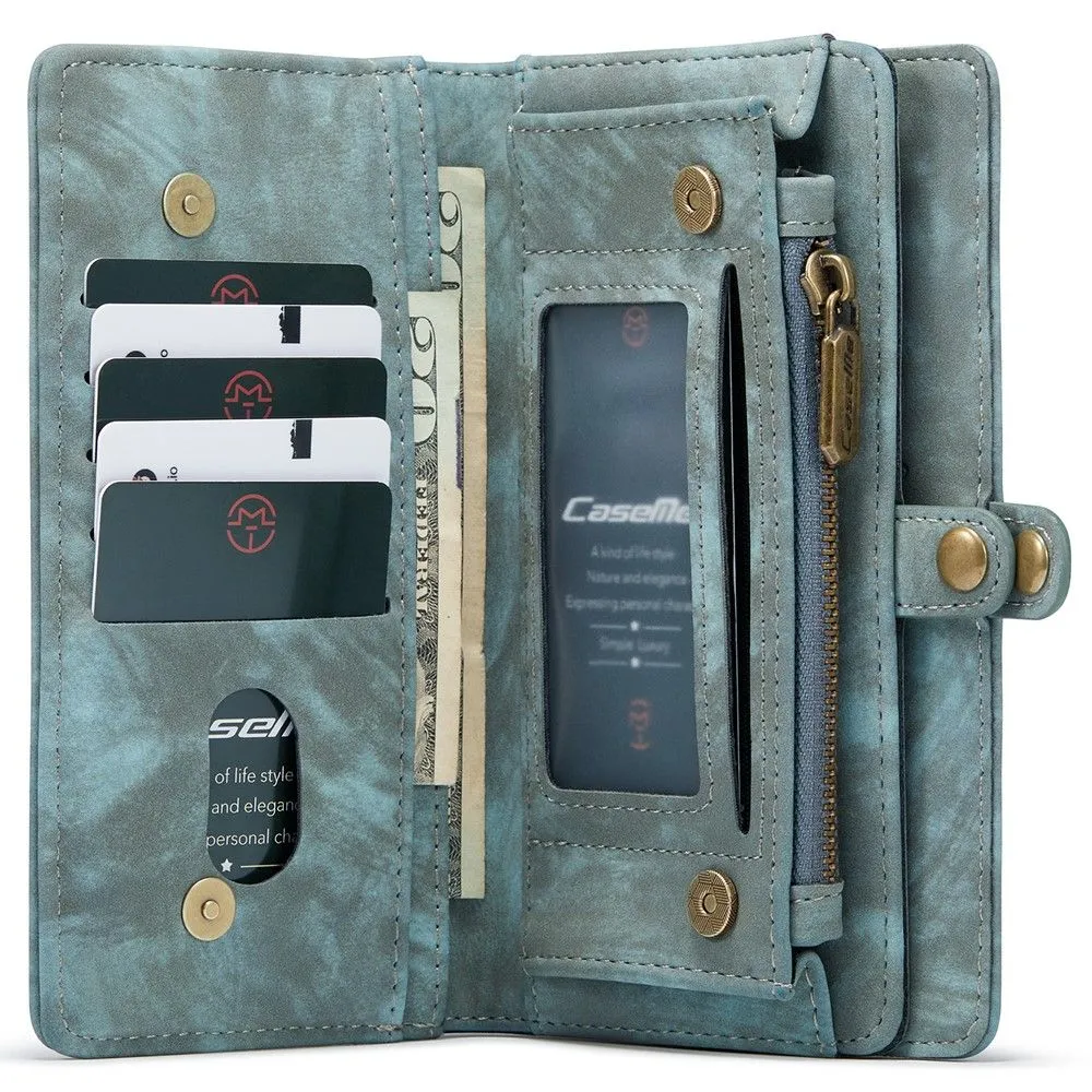 CaseMe Samsung Galaxy S22 Zipper Wallet - Blue