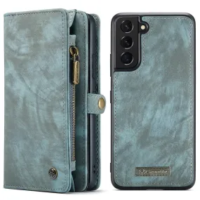 CaseMe Samsung Galaxy S22 Zipper Wallet - Blue