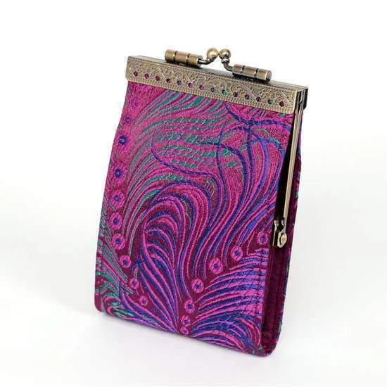 Cathayana Wallet: RFID Peacock Card Holder